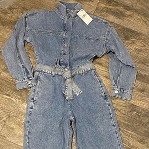 Sustainable cotton & Eco wash Denim jumpsuit